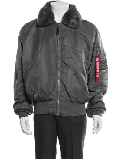 Pre-owned Alpha Industries Puffer Coat In Gray