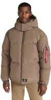 Alpha Industries Puffer Parka Coyote Brown In Coyote Brown