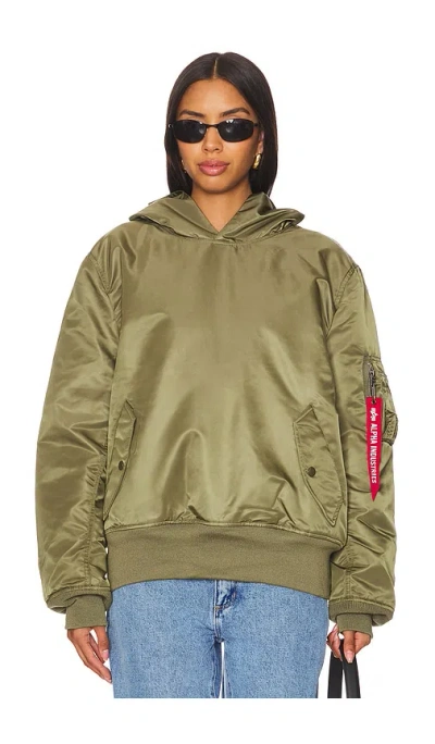 ALPHA INDUSTRIES PULL-OVER HOODED MA-1