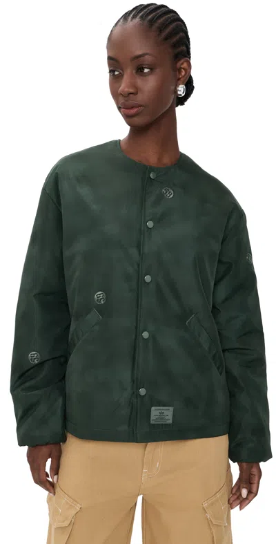 Alpha Industries Reed Relaxed Fit Liner Deep Forest Pin Print In Green