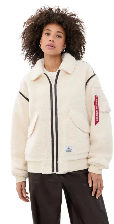 Alpha Industries Relaxed Fitflight Jacket Eggnog In Neutral