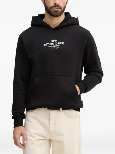 Alpha Industries Return To Base Hoodie In Black