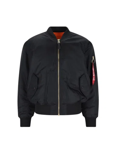 Alpha Industries Bomber Reversibile Ma-1 Heritage In Black