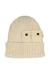 Alpha Industries Ribbed Beanie Hat In Neutral