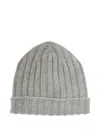 Alpha Industries Ribbed Cashmere Beanie In Gray
