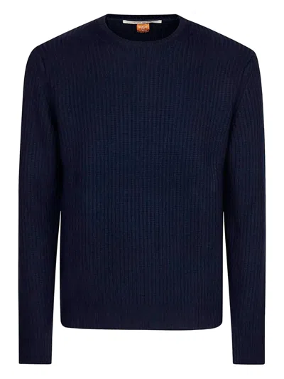 Alpha Industries Ribbed Wool Sweater In Blue