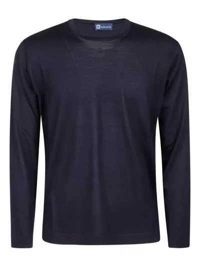 Alpha Industries Round-neck Wool T-shirt In Blue