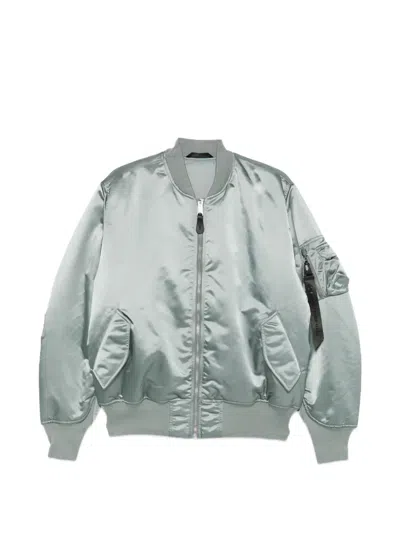 Alpha Industries Satin-finish Bomber Jacket In Blue