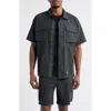 Alpha Industries Seersucker Short Sleeve Button-up Shirt