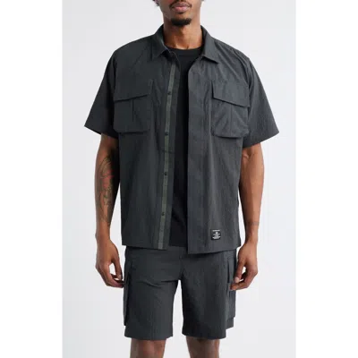 Alpha Industries Seersucker Short Sleeve Button-up Shirt