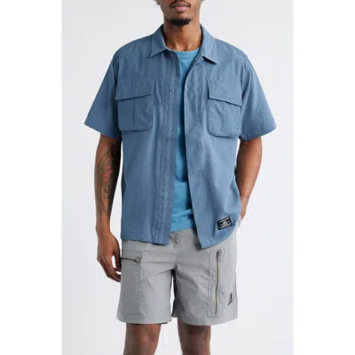 Alpha Industries Seersucker Short Sleeve Button-up Shirt
