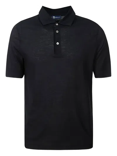 Alpha Industries Short-sleeve Button Polo Shirt In Blue