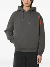 Alpha Industries Sleeve-logo Hoodie In Gray