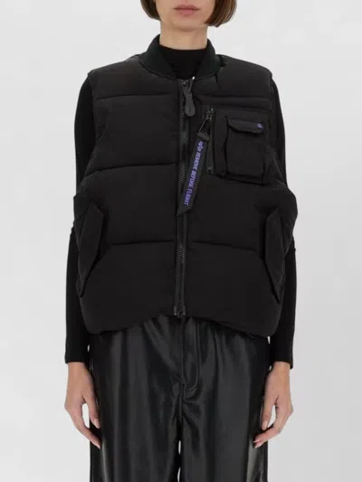 Alpha Industries Sleeveless Ma 1 Padded High Neck Jacket In Black