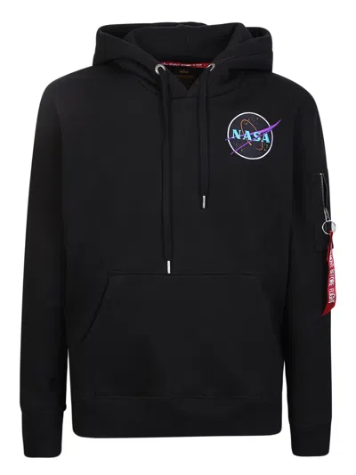 Alpha Industries Space Shuttle Hoodie In Black