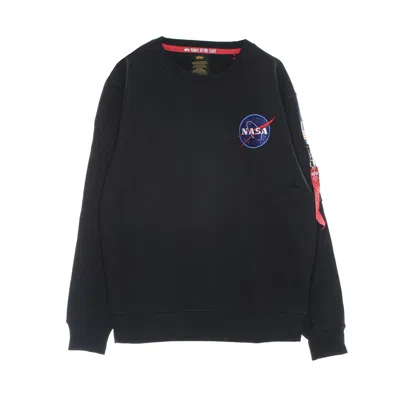 ALPHA INDUSTRIES SPACE SHUTTLE SWEATER REP. BLUE MEN'S CREW NECK SWEATSHIRT