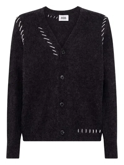 Alpha Industries Stitched Cardigan In Black