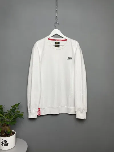 Pre-owned Alpha Industries Sweatshirt In White