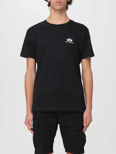 Alpha Industries T-shirt  Men Colour Black
