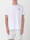 Alpha Industries Basic T Small Logo White Cotton T-shirt With Chest Logo In Bianco