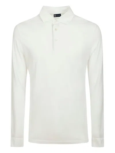 Alpha Industries Three-button Long-sleeve Polo Shirt In White