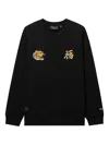 Alpha Industries Tiger-embroidered Crew-neck Sweatshirt In Black
