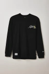 Alpha Industries Tiger Graphic Long Sleeve Tee In Black, Men's At Urban Outfitters In Black