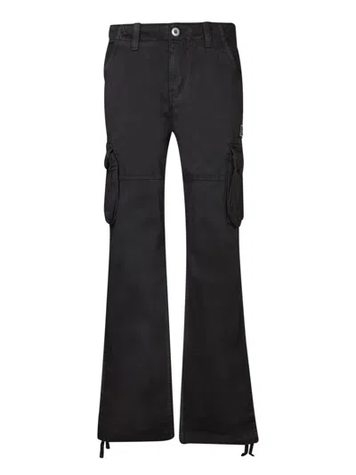 Alpha Industries Straight-leg Cotton Cargo Trousers In Black