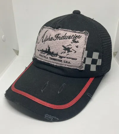 Pre-owned Alpha Industries Trucker Hat Patches In Black