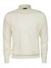 Alpha Industries Turtleneck Wool Sweater In White