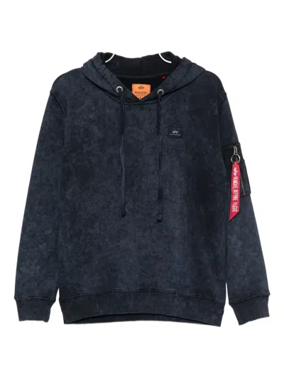 Alpha Industries Unfrm Army Hoodie In Blue