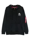 Alpha Industries Unfrm Army Hoodie In Black