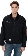Alpha Industries Unfrm Detroit Jacket Black In Black