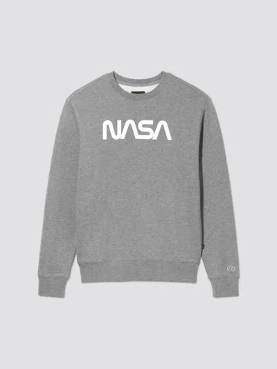 Alpha Industries Unisex Nasa Ii Crew Sweatshirt In Grey In Gray