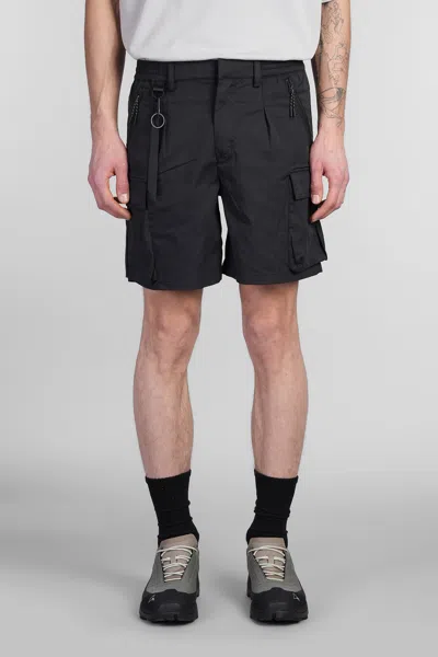 Alpha Industries Utility Cargo Short Shorts In Black Cotton