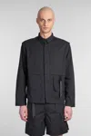 Alpha Industries Utility Overshirt Shirt In Black Cotton In Black