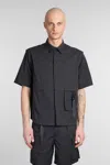 ALPHA INDUSTRIES UTILITY SHIRT SHIRT IN BLACK COTTON