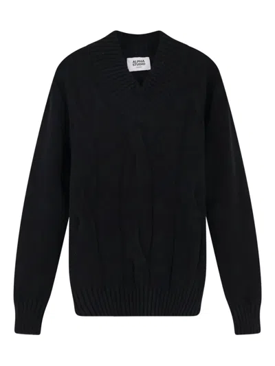 Alpha Industries V-neck Sweater In Multi