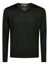 Alpha Industries V-neck Wool Sweater In Black