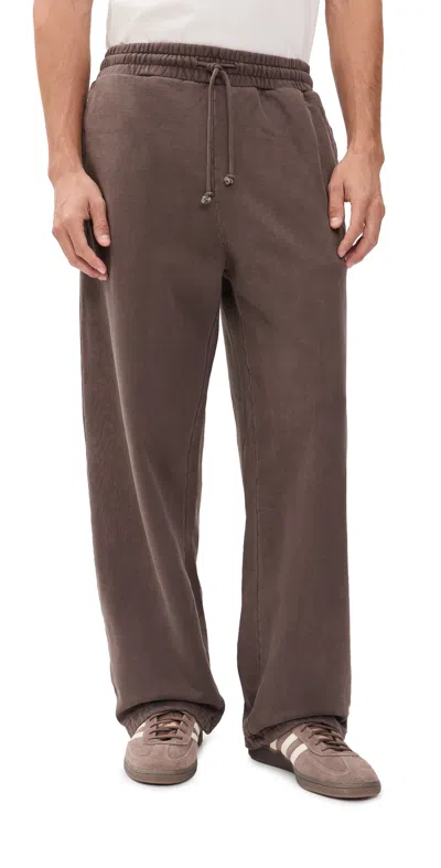 Alpha Industries Washed Essential Relaxed Fit Sweatpants Hickory In Brown