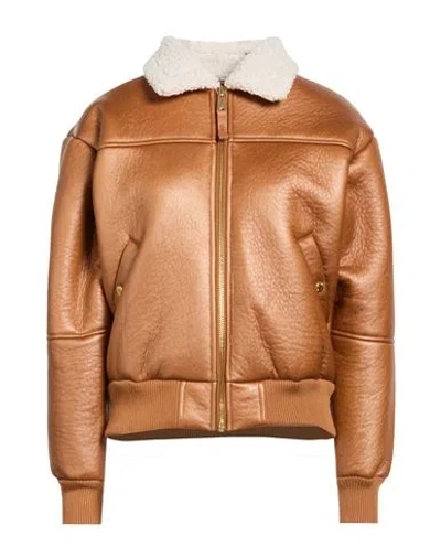 Alpha Industries Woman Jacket Camel Size L Polyester In Brown