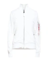 Alpha Industries Woman Jacket White Size Xl Nylon