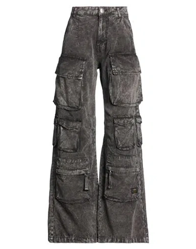 Alpha Industries Woman Pants Charcoal Size S Cotton In Animal Print