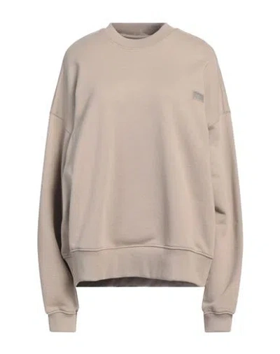 Alpha Industries Woman Sweatshirt Khaki Size L Cotton, Polyester In Brown