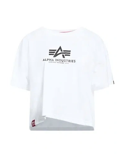 Alpha Industries Woman T-shirt White Size L Polyester