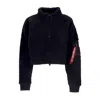 Alpha Industries Women's Cropped Turtleneck Sweatshirt Teddy Zh Sweater Cos Wmn Black In Black