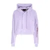 Alpha Industries Women's Lightweight Cropped Hoodie Frottee Hoodie Cos Wmn Pale Violet In Pale Violet