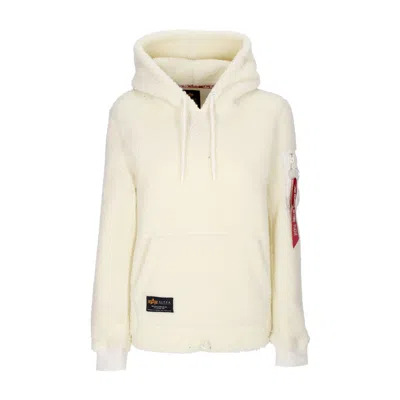 Alpha Industries Women's Teddy Hoodie Wmn Off White