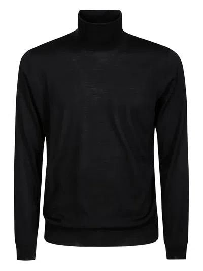 Alpha Industries Wool Turtleneck Sweater In Black