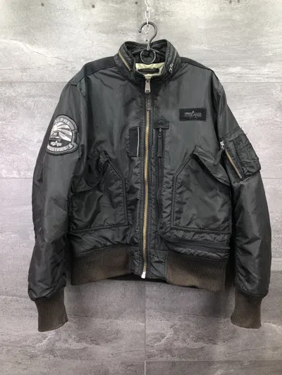 Pre-owned Alpha Industries X Bomber Jacket Vintage Alpha Industries Bomber Jacket In Black